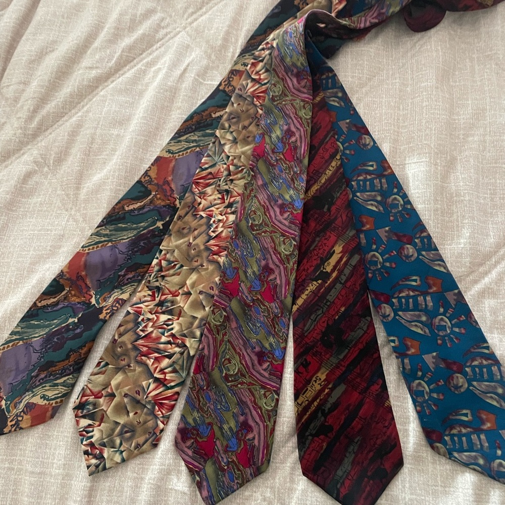 Multicolor Jerry Garcia Men's Ties Set of 5
